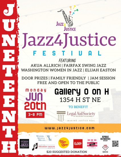 Jazz4Justice Juneteenth Festival to Benefit the Legal Aid Society of the District of Columbia